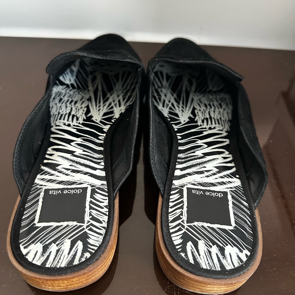 Dolce Vita Black Flats with Unique Zebra Lining
